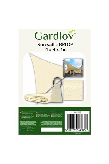 Тент солнцезащитный 4x4x4 бежевый Gardlov 23142