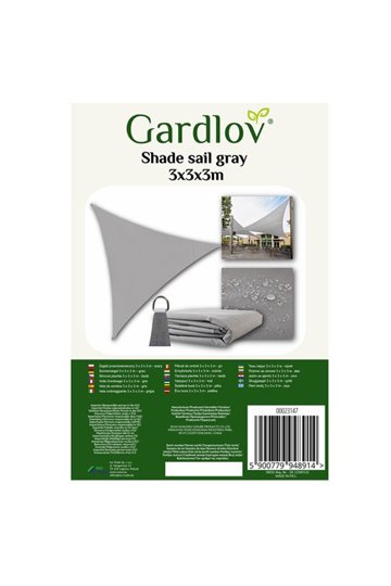 Тент от солнца 3x3x3м серый Gardlov 23147