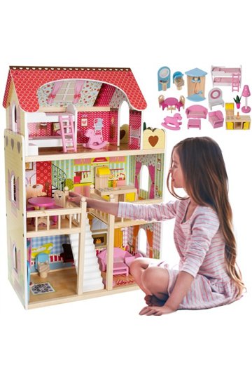 Wooden dollhouse - villa D11252