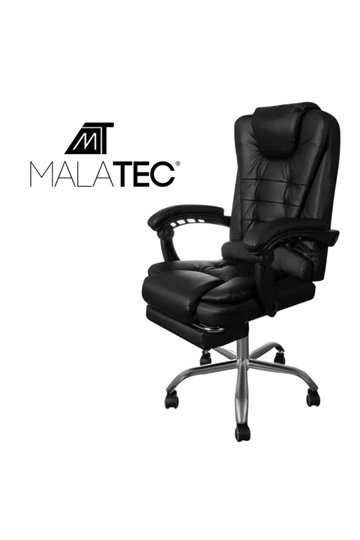 Biroja krēsls ar kāju balstu - melns Malatec 23286