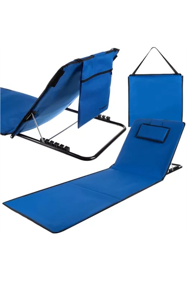 Beach mat with backrest + pillow Trizand 23617