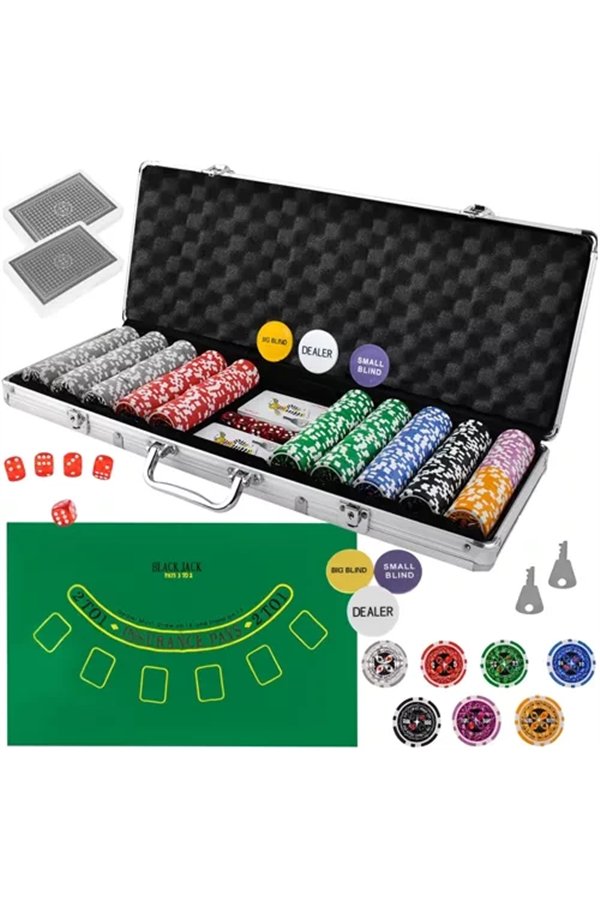 Poker - 500 Chips Set in Case HQ 23529