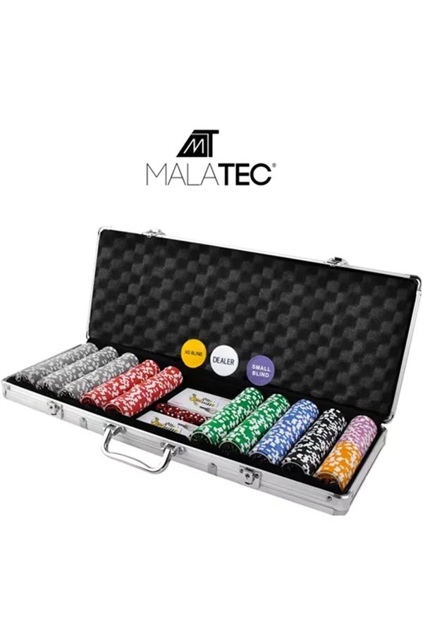 Pokeri - 500 pelimerkin setti kotelossa HQ 23529