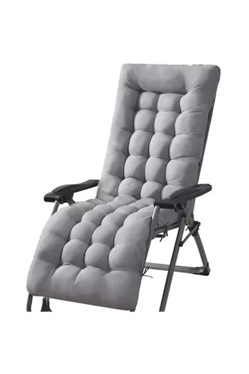 Стеганая подушка на садовый шезлонг, серая 23490