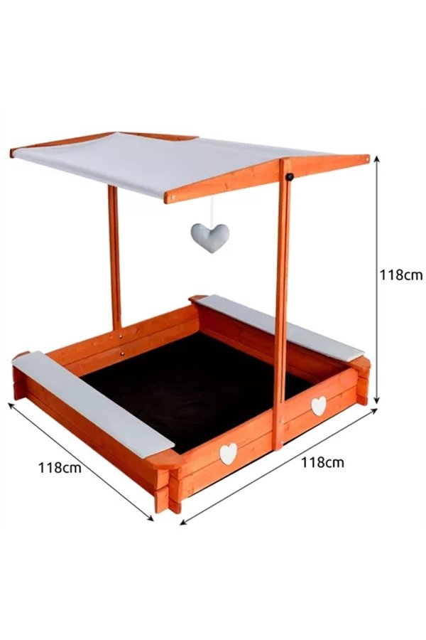 Folding sandbox with roof 24215