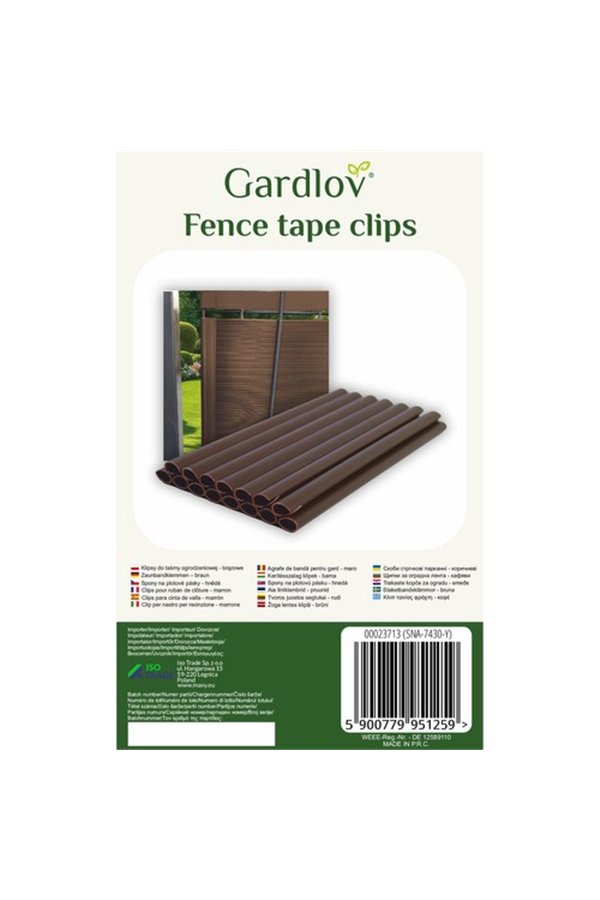 Fence Tape Clips - Brown 23713