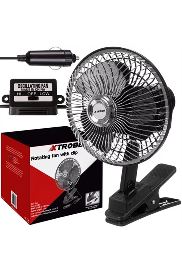 Xtrobb 23194 Pyörivä tuuletin klipsillä