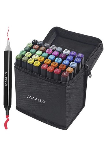 Double-sided markers/pens - 40 pcs. MAALEO 24102