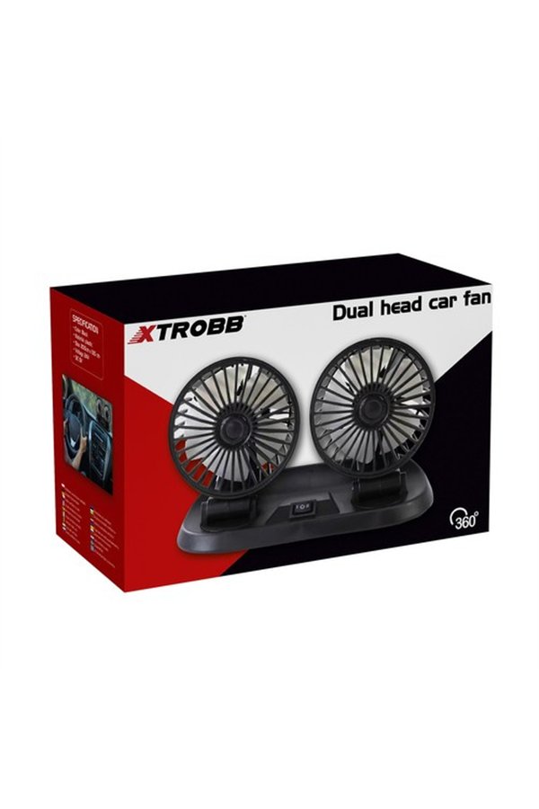 Car fan 12V double Xtrobb 23222