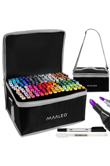 Divpusējie marķieri/pildspalvas - 168 gab. MAALEO 24101