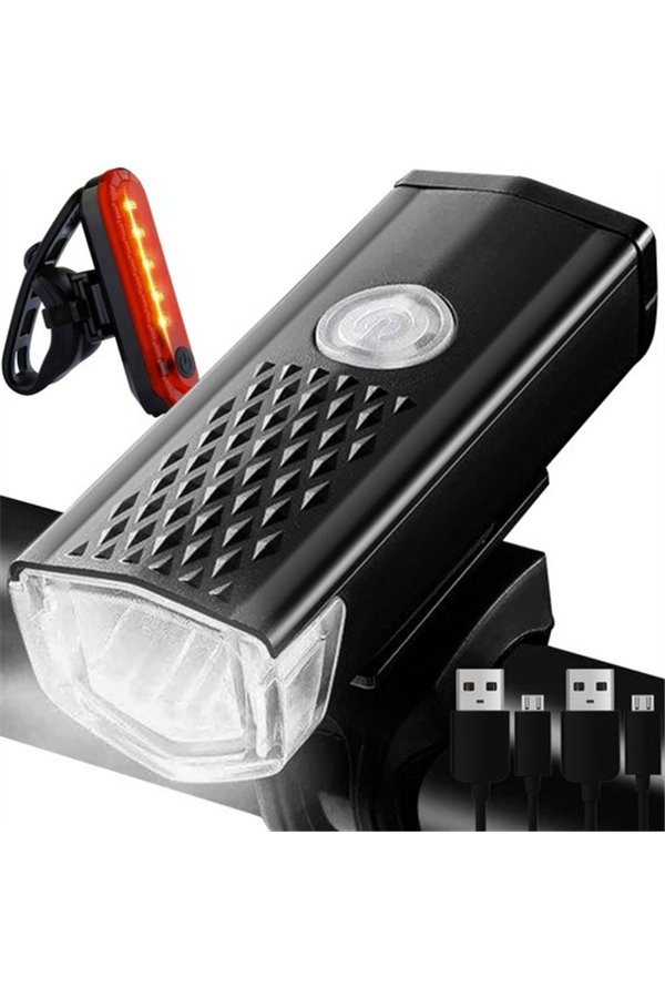 USB LED Bike Light + Rear Light 23679