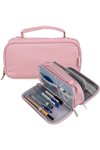 Double extendable pencil case - pink Maaleo 24517