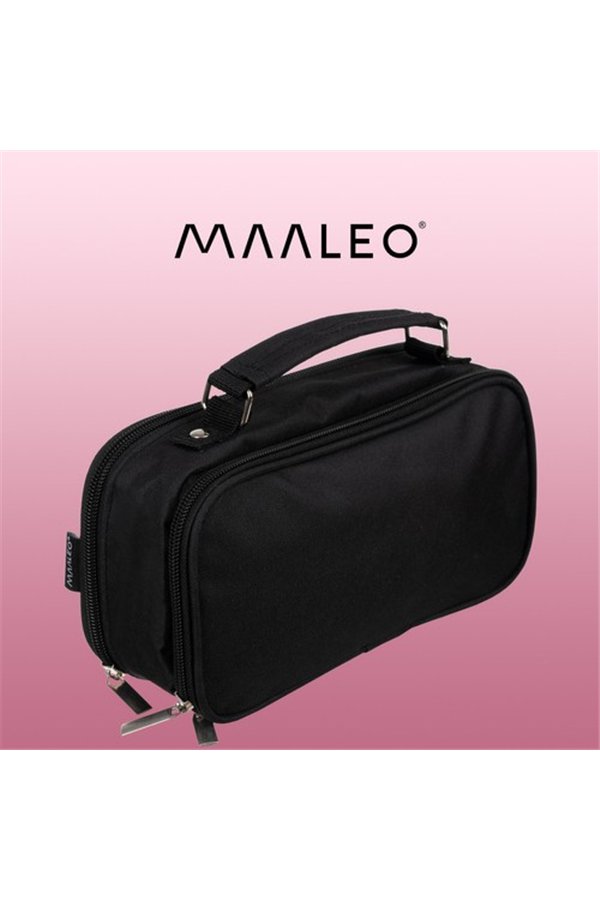 Double extendable pencil case - black Maaleo 24516