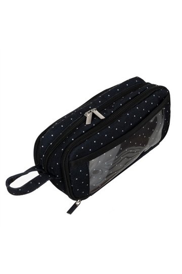 Triple foldable pencil case - black Maaleo 24511