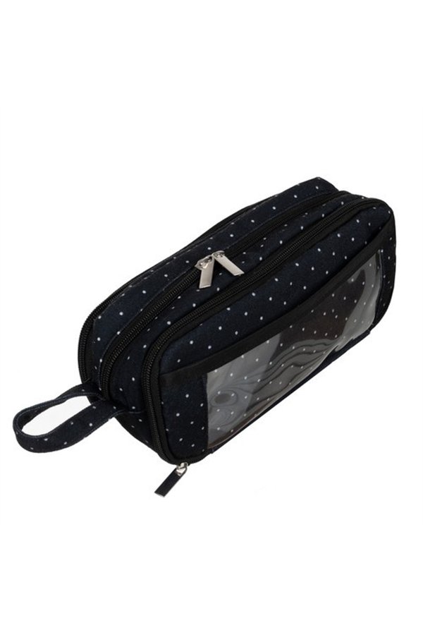 Triple foldable pencil case - black Maaleo 24511