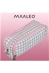 Triple foldable pencil case - checkered Maaleo24514