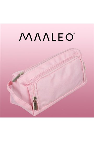 Double extendable pencil case - pink Maaleo 24519