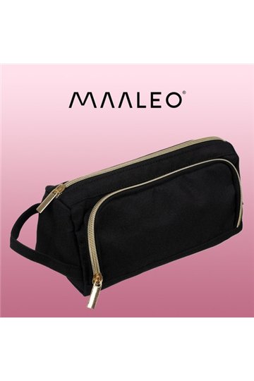 Double extendable pencil case - black Maaleo 24502