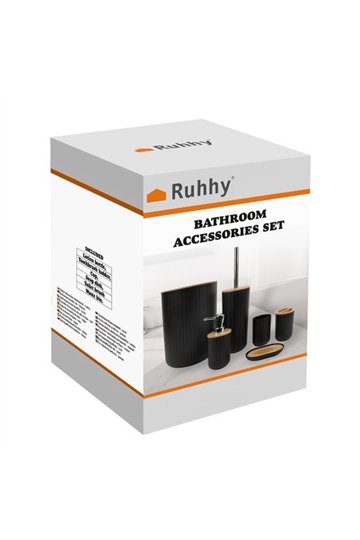 Bathroom accessories set - black Ruhhy24636