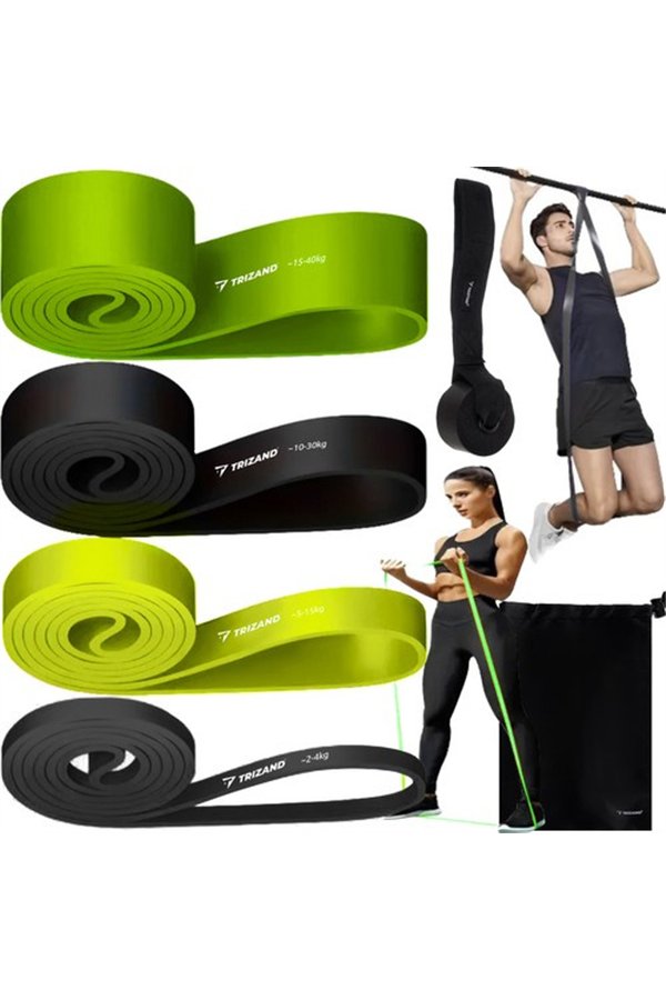 Vingrošanas jostu komplekts - 4 gab. Trizand 24305