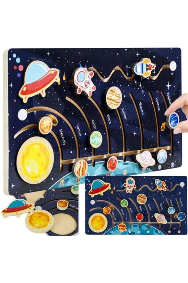 Wooden puzzle - solar system Kruzzel 24763