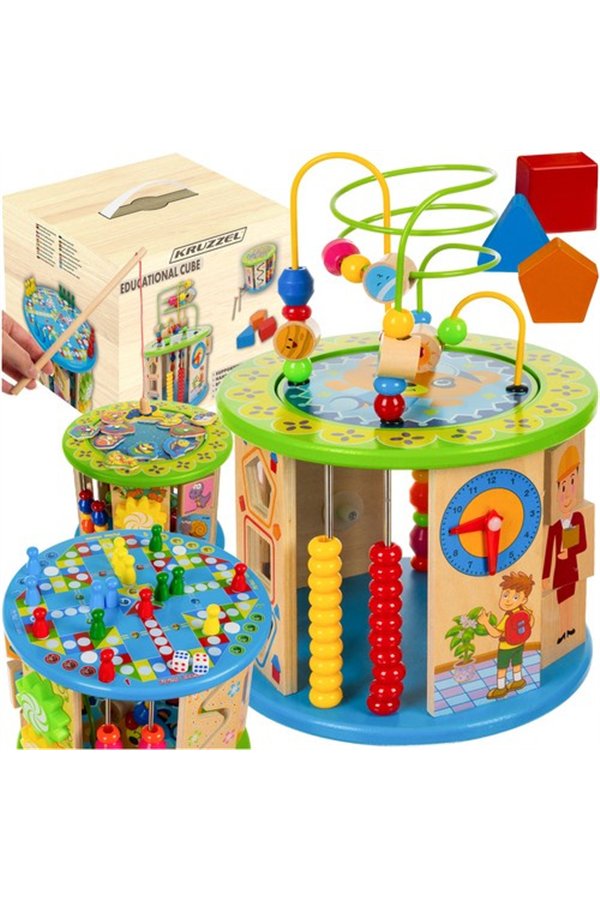 Wooden educational cube Kruzzel 24670
