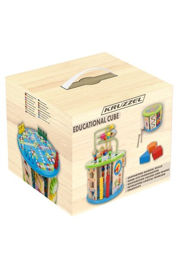 Wooden educational cube Kruzzel 24670
