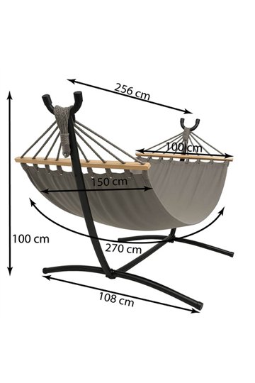 Садовый гамак 200x150см Gardlov с каркасом 25466