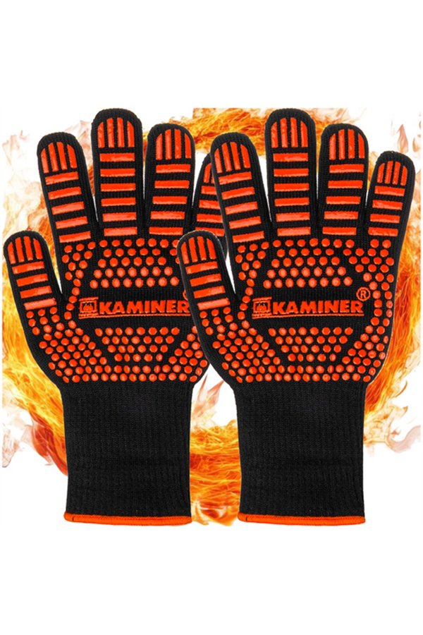 Heat-resistant grill gloves 25416