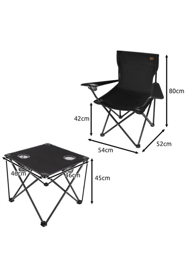 Fishing table + two chairs 25468