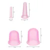 Chinese silicone cups with massager - set