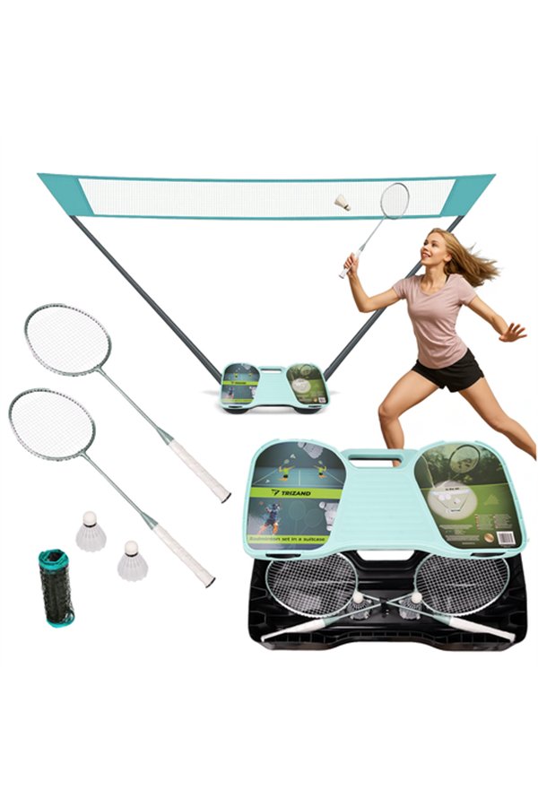 Trizand 25515 badminton set in case