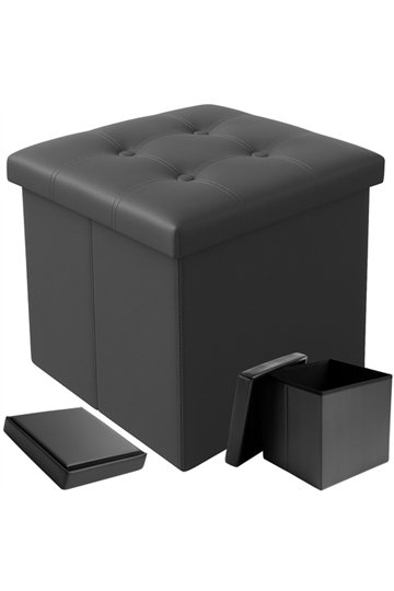 Folding pouffe gray Ruhhy 25780