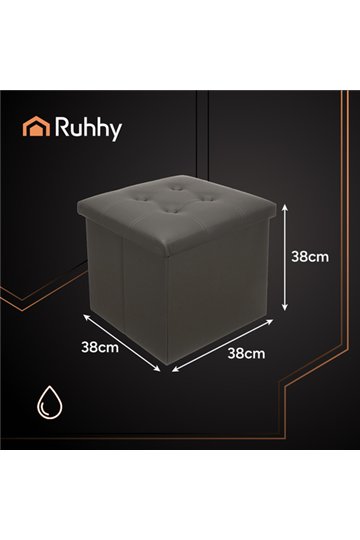 Folding pouffe gray Ruhhy 25780
