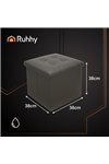 Folding pouffe gray Ruhhy 25780