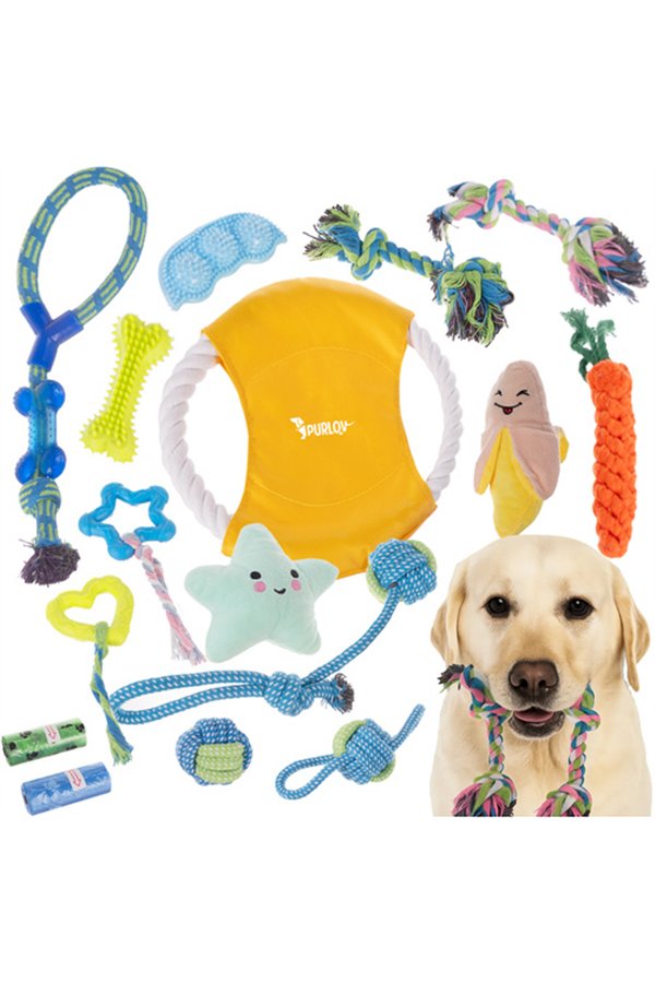 Dog chew toy, tug - set 25384