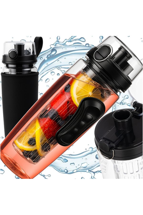 Water bottle with container 1L Trizand 25815