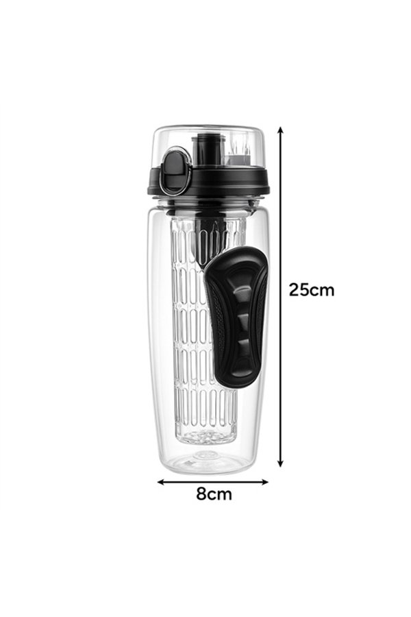 Water bottle with container 1L Trizand 25815