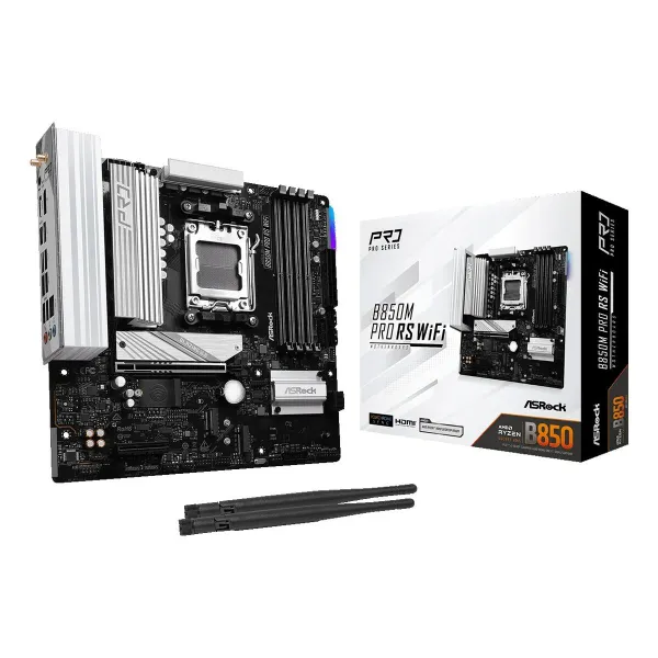 Pagrindinė plokštė ASRock B850M Pro RS WiFi Intel Wi-Fi 6 AMD AM5