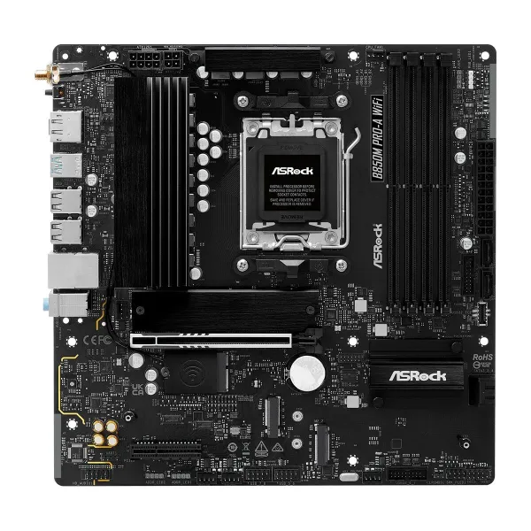 Pagrindinė plokštė ASRock B850M Pro-A WiFi Intel Wi-Fi 6 AMD AM5