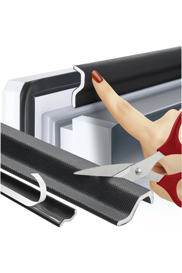 Черный противосквозняковый уплотнитель Ruhhy 26267