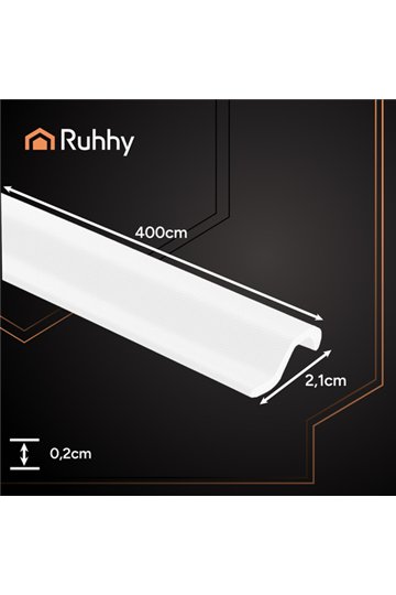 Белый противосквозняковый уплотнитель Ruhhy 26271