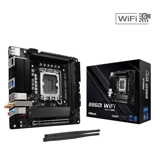 Pagrindinė plokštė ASRock B860I WiFi Intel B860 LGA 1851