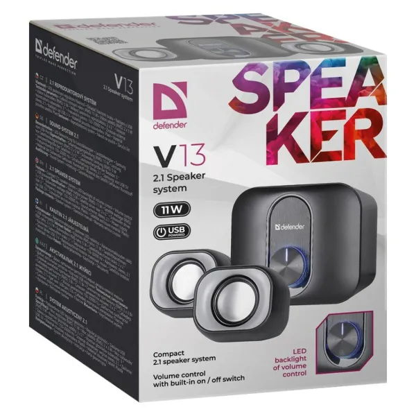 PC Speakers Defender 65213 Black 6 W 11 W
