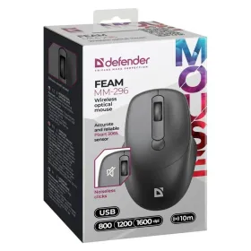 Žaidimų pelė Defender FEAM MM-296 RF SILENT Juoda
