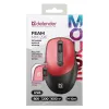 Belaidė pelė Defender FEAM MM-296 RF SILENT Raudona