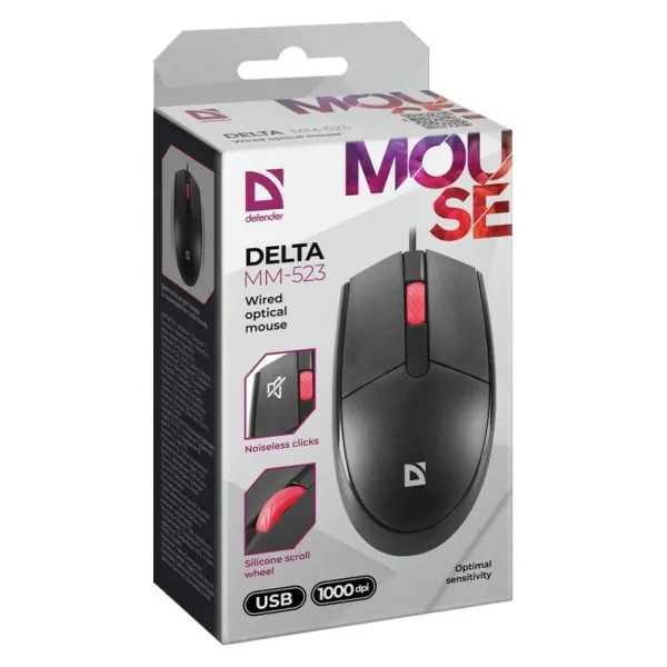 Žaidimų pelė Defender DELTA MM-523 Juoda
