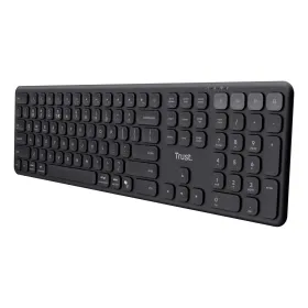 Belaidė klaviatūra Trust Vaiya Juoda QWERTY Qwerty US