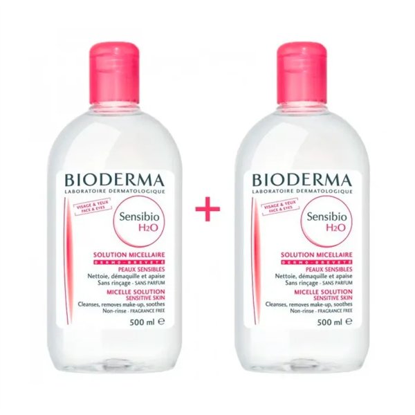 Bioderma Sensibio H2O Make Up Removing Micelle Solution 2x500ml