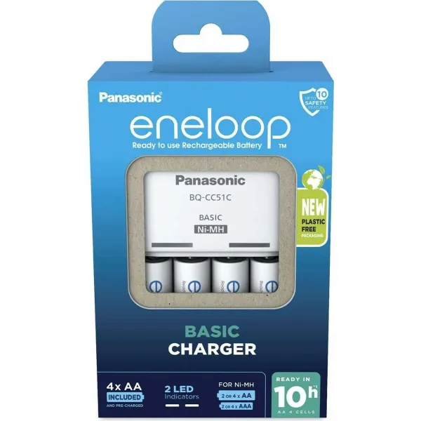 Battery charger Panasonic K-KJ51MCD40E Batteries x 4